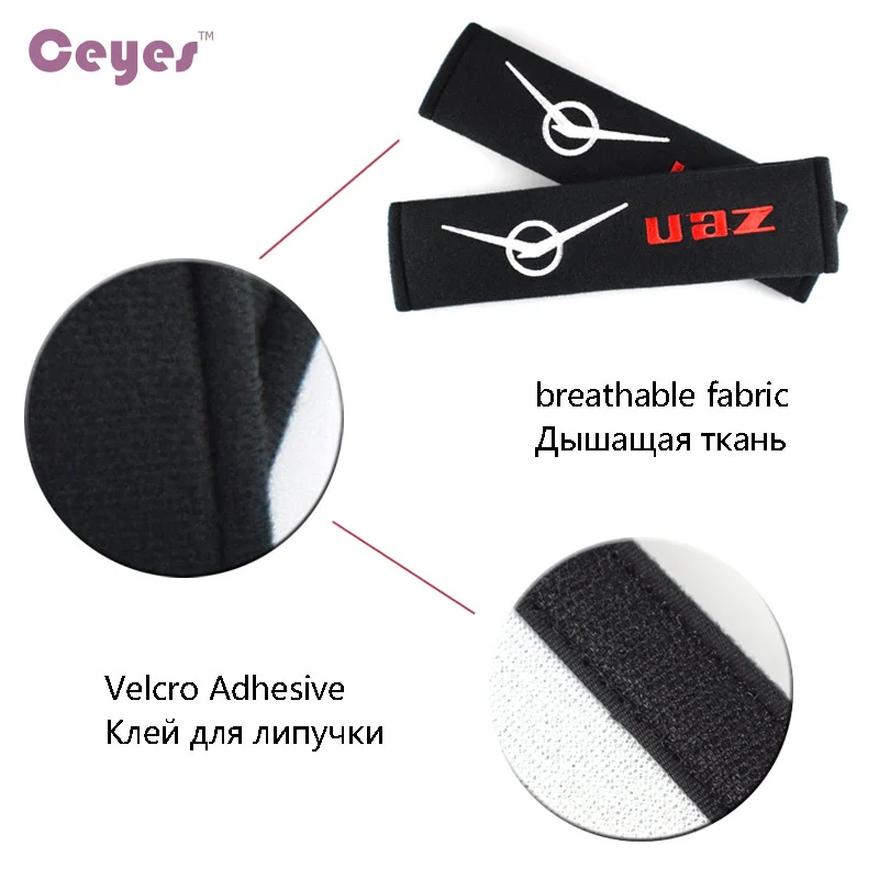 Car Seat Belt Cover Cotton For Fiat UAZ Emblem Badge 2pcs/lot car accessories seat belt covers car seat belt accessory