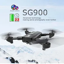 SG900 WIFI Двойная камера дрона с дистанционным управлением hd-камера Дрон складной жест 2,4G 4CH Камера Управление беспилотного летательного аппарата, долгое время полета для фото и видео со светодиодами