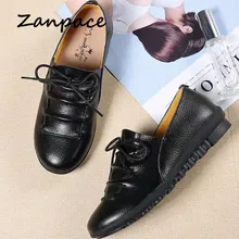 Zanpace Women's Shoes 2019 Spring Autumn Genuine Leather Pregnant Shoes Women Casual Peas Shoes Big Size 41 Platform Shoes Women Zanpace Women's Shoes 2019 Spring Autumn Genuine Leather Pregnant Shoes Women Casual Peas Shoes Big Size 41 Platform Shoes Women