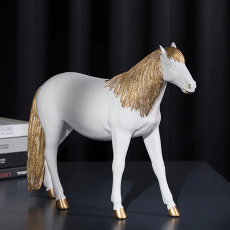 

Modern Exquisite Resin Horse Crafts With Dreams For Horse Ornaments To The Successful Living Room Office Business Gift M2028