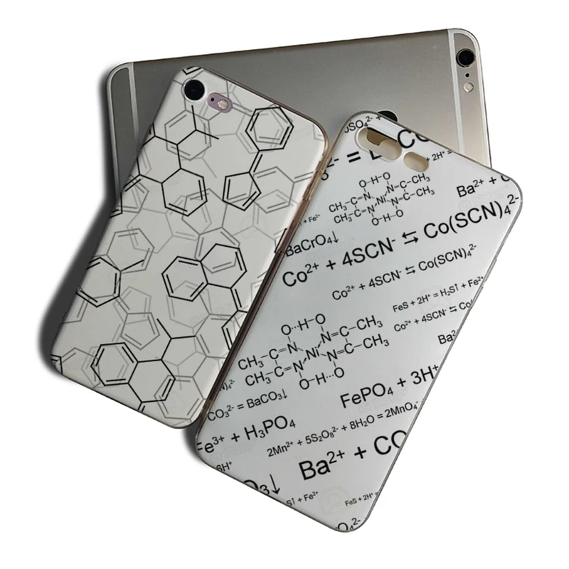 

IMIDO chemistry scribbles on white TPU Silicone Case Cover For Iphone 7 8 7PLUS 8PLUS X XS XR XSMAX 5 5S SE 6 6S 6PLUS 6SPLUS