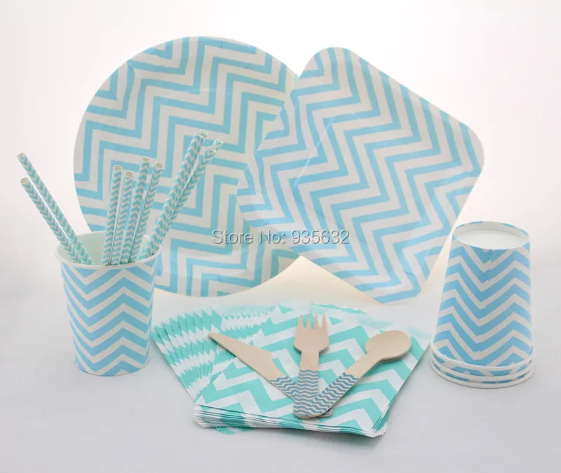 

Free Shipping Disposable Party Tableware Set Paper Plate Drinking Paper Straws Wedding Napkins Candy Box Coffee Cups &Cutleries