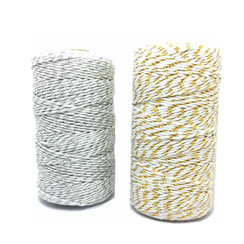 

100M* Cotton Cord Baker Rope Twine for Handmade Accessories Christmas Decoration gift DIY Wrapping Cotton Rope HBB12