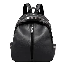 Женский рюкзак, винтажный женский кожаный рюкзак с заклепками, ранец для путешествий, школьный рюкзак, сумка# T2
