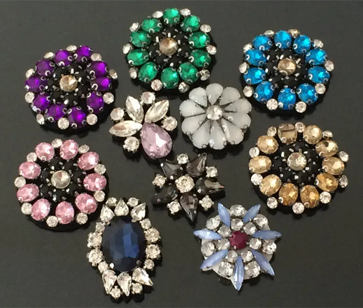 

Crystal rhinestone sequins patches applique beaded collar sewing accessories fashion flowers clothing decoration patch