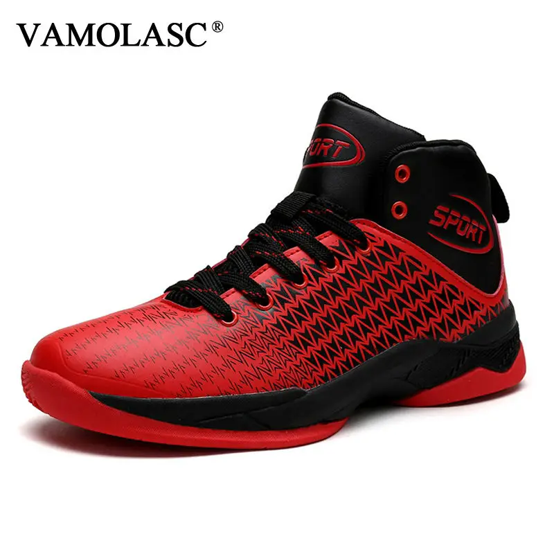 VAMOLASC New Men's Leather Basketball Shoes Breathable Warm Sneakers ...