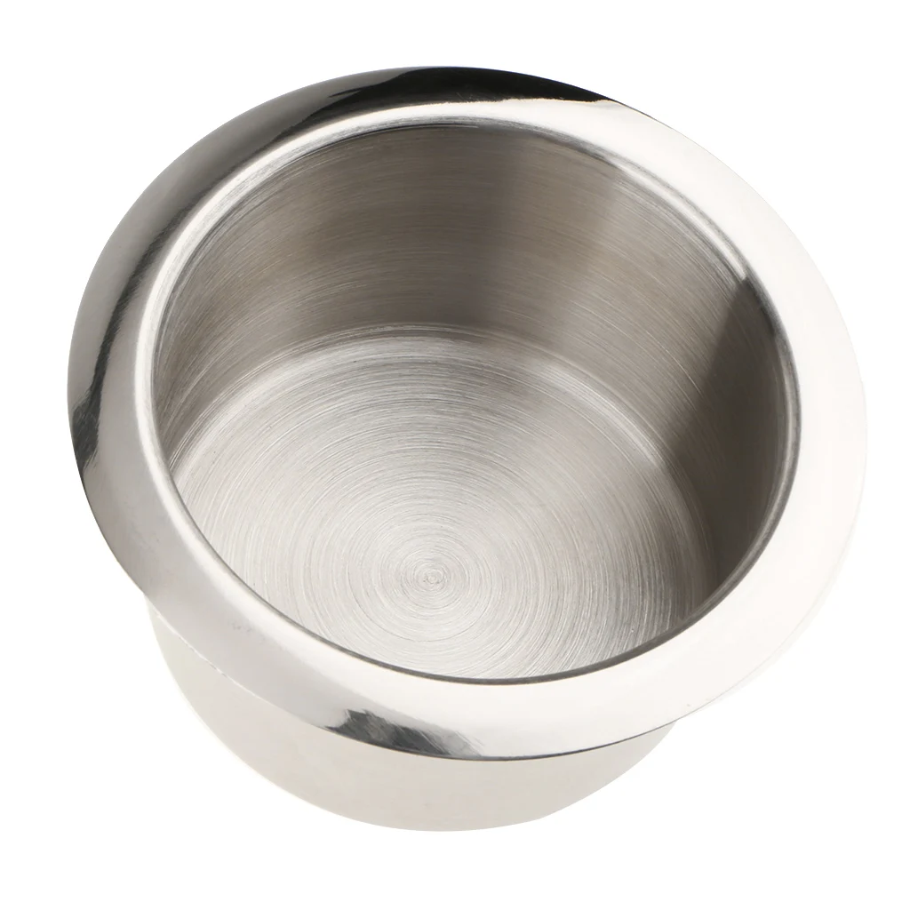 1 Pc 84mm Stainless Steel Polished Poker Table Cup Holder Car Ashtray For Marine Boat Car Truck Camper RV 84x55mm