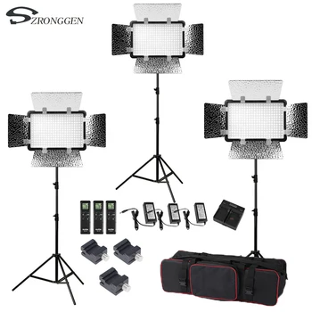 

Godox 3 x LED308C II 3300-5600K DSLR LED Video Light Kit + Remote Control +1.9m Stand+ Power Adapter + Carrying Bag+charger+gift