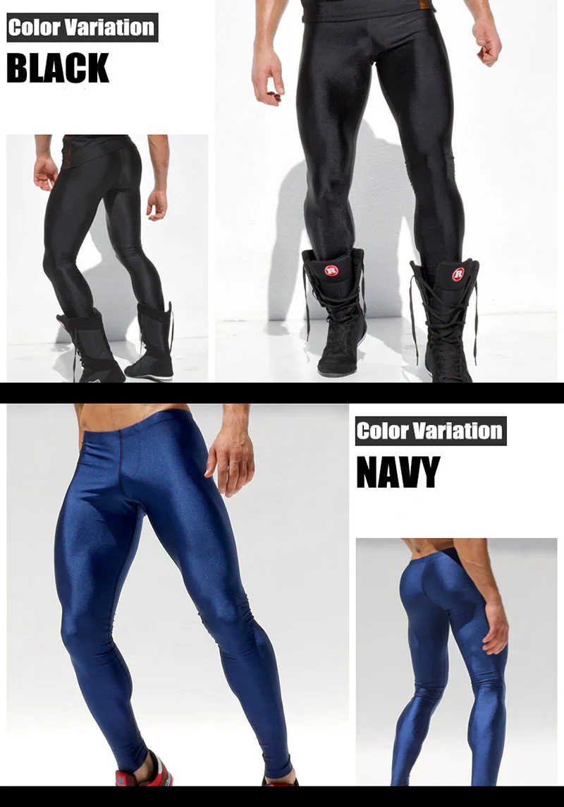 RAY GRACE Men Sports Running Tights Compression Pants Leggings Fitness Sportswear Long Trousers Athletic Training Skinny Pants