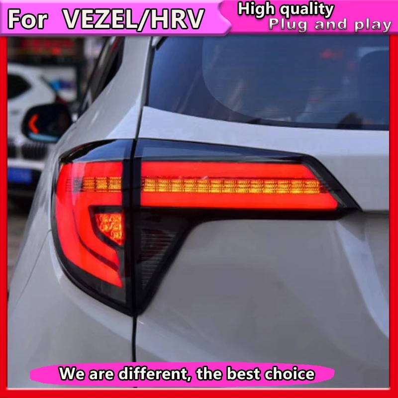 Car-styling For honda HRV Taillight 2014-2018 For VEZEL LED Dynamic turn signal Rear Lamp LED DRL+Brake+Park+Signal Stop Lamp Car-styling For honda HRV Taillight 2014-2018 For VEZEL LED Dynamic turn signal Rear Lamp LED DRL+Brake+Park+Signal Stop Lamp