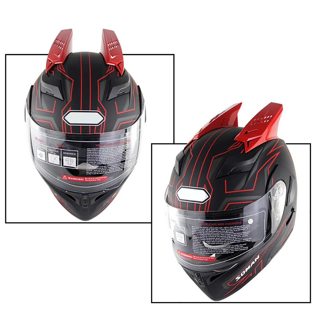 

2PCS Modification Accessories Decor Racing Ear Plastic Dirt Strong Adhesive Motorcycle Helmet Horn Catch Eyesight Tapes Cool