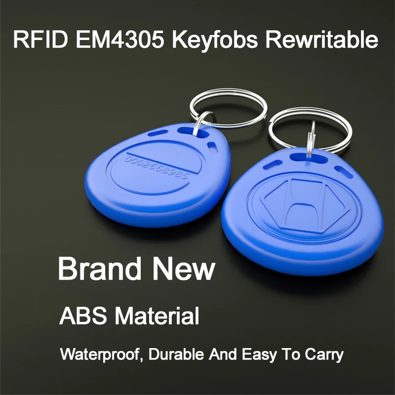 

Eseye 10pcs EM4305 T5577 Duplicator Copy 125khz RFID Tag llaveros llavero Porta Chave Card Sticker Key Fob Token Ring Proximity