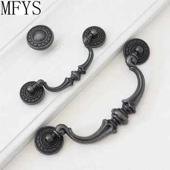 

3.5" 5.5'' Large Drop Bail Handle Dresser Pull Drawer Pulls Handles Rustic Antique Bronze Kitchen Cabinet Handles Knob Hardware