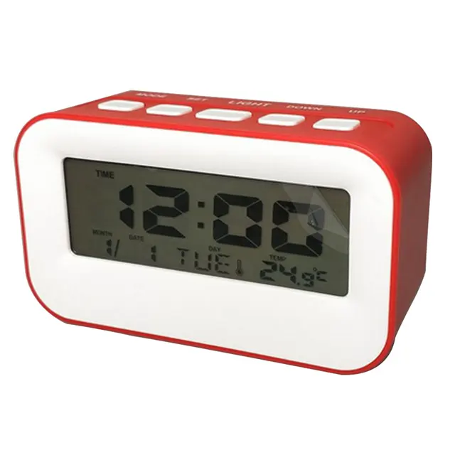 Backlight Durable Lightweight Digital Electronic Square Alarm Clock LCD
