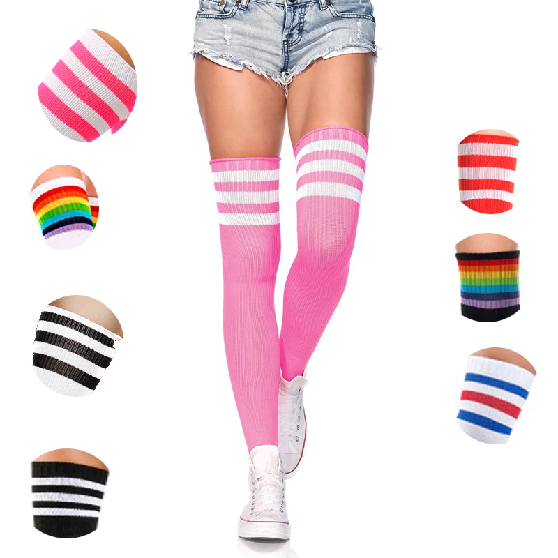 Sexy Women Socks Girl Thigh High Socks Cotton Stockings Student Japanese Stocking Over Knee Socks Harajuku Street Hiphop SW117c9