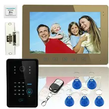 YobangSecurity 10″ Video Door Phone Doorbell Bell Intercom Touch Key System Video Camera With Code Keypad Lock Remote Door Lock