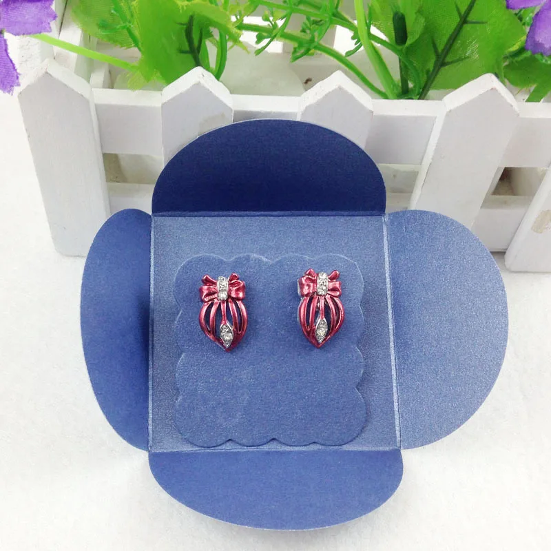 

DIY Earring Card Earring BOX 13X13CM Cover InnER Card 5x5cm Purple/PINK/BLUE/LAKE BLUE /Kraft/Black/White 1lot=50cover+50inner