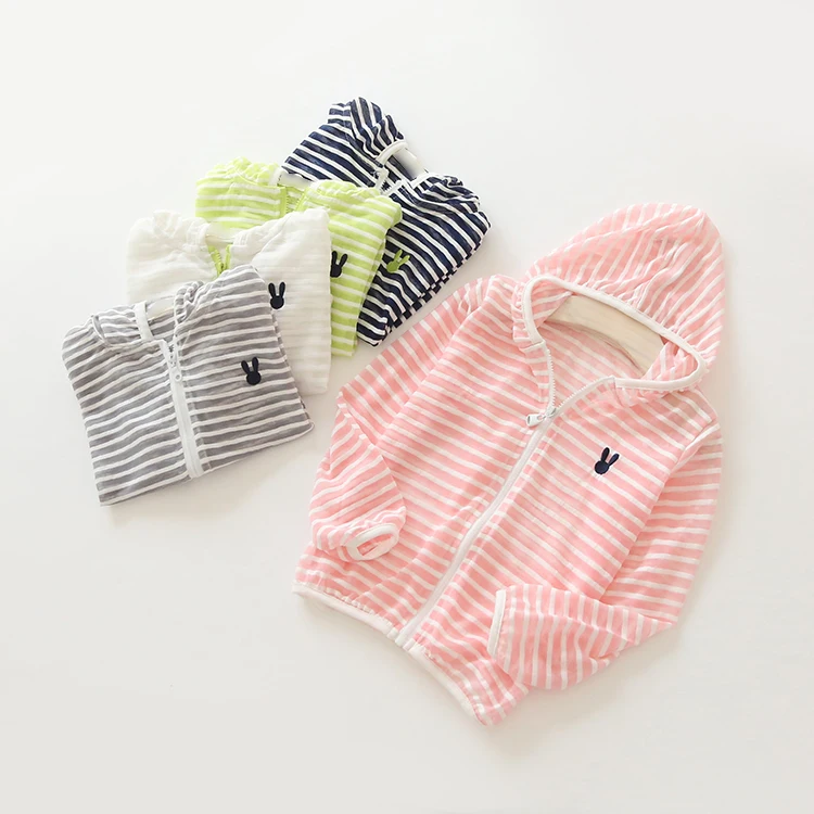 

2016 summer boy girl child long sliver full sleeve zipper super thin shirt coat cloth outside travel suntan-proof