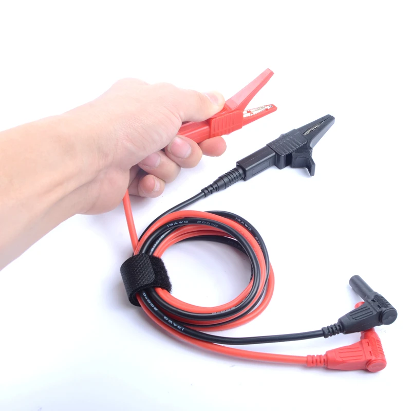 

1m 13awg Silicone Male To Male Cable 1000V 4mm 32a Digital Multimeter Test Lead Wires Battery Clip Probe Crocodile Test