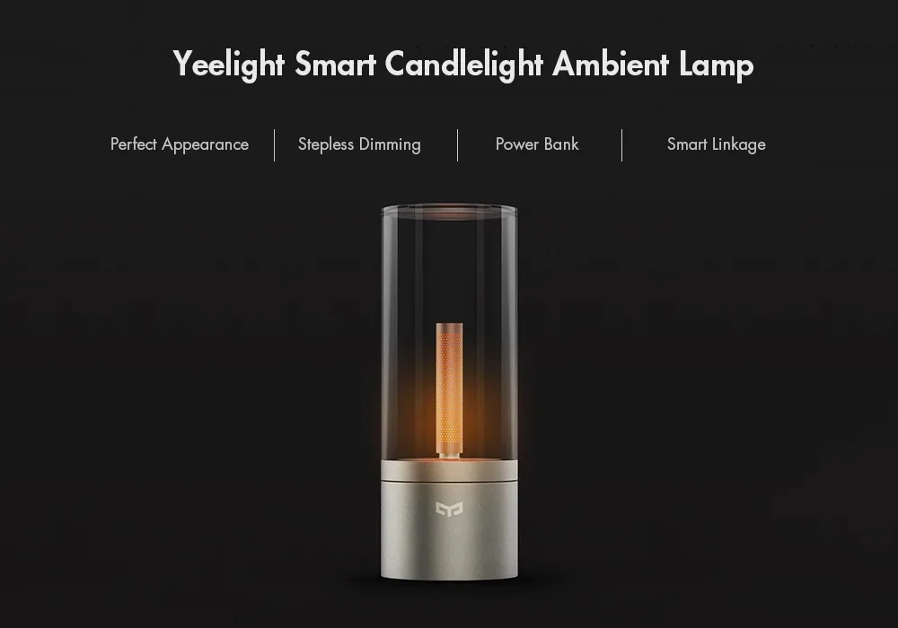 Xiaomi Mijia Yeelight умная Свеча лампа в помещении Candela Ночная настольная лампа прикроватная лампа пульт дистанционного управления сенсорным управлением Смарт-приложение Bluetooth