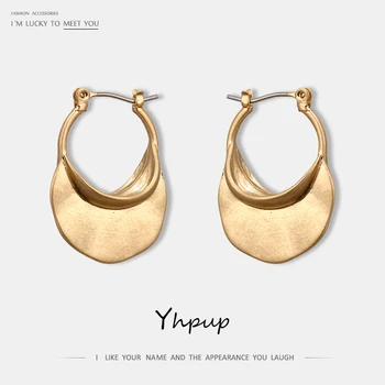 

Yhpup Fashion Elegant Hat Geometric Hoop Earrings Zinc Alloy Statement Earrings for Women Girl Party Jewelry Gift