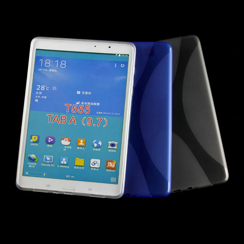 

New Anti-skid Matte X Line Soft Silicon Rubber TPU Gel Skin Cover Tablet Protector Case For Samsung Galaxy Tab A 9.7 T555 T550