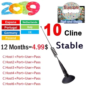 

HD DVB-S2 7 cline for 1 Year stable Europe Cccams support Satellite TV Receiver GTmedia V8 Nova Freesat V7s spain