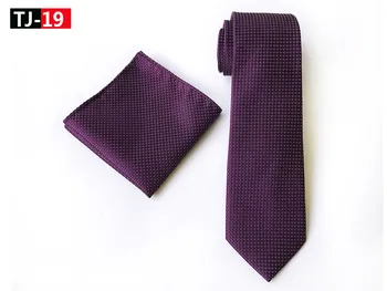 

8cm Unique Design Men Necktie Set Purple with Dots