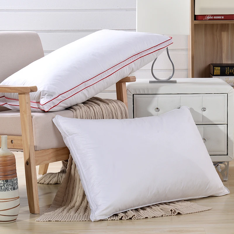 100White Goose Down Neck Pillow Adults Soft sleeping Pillow Filling