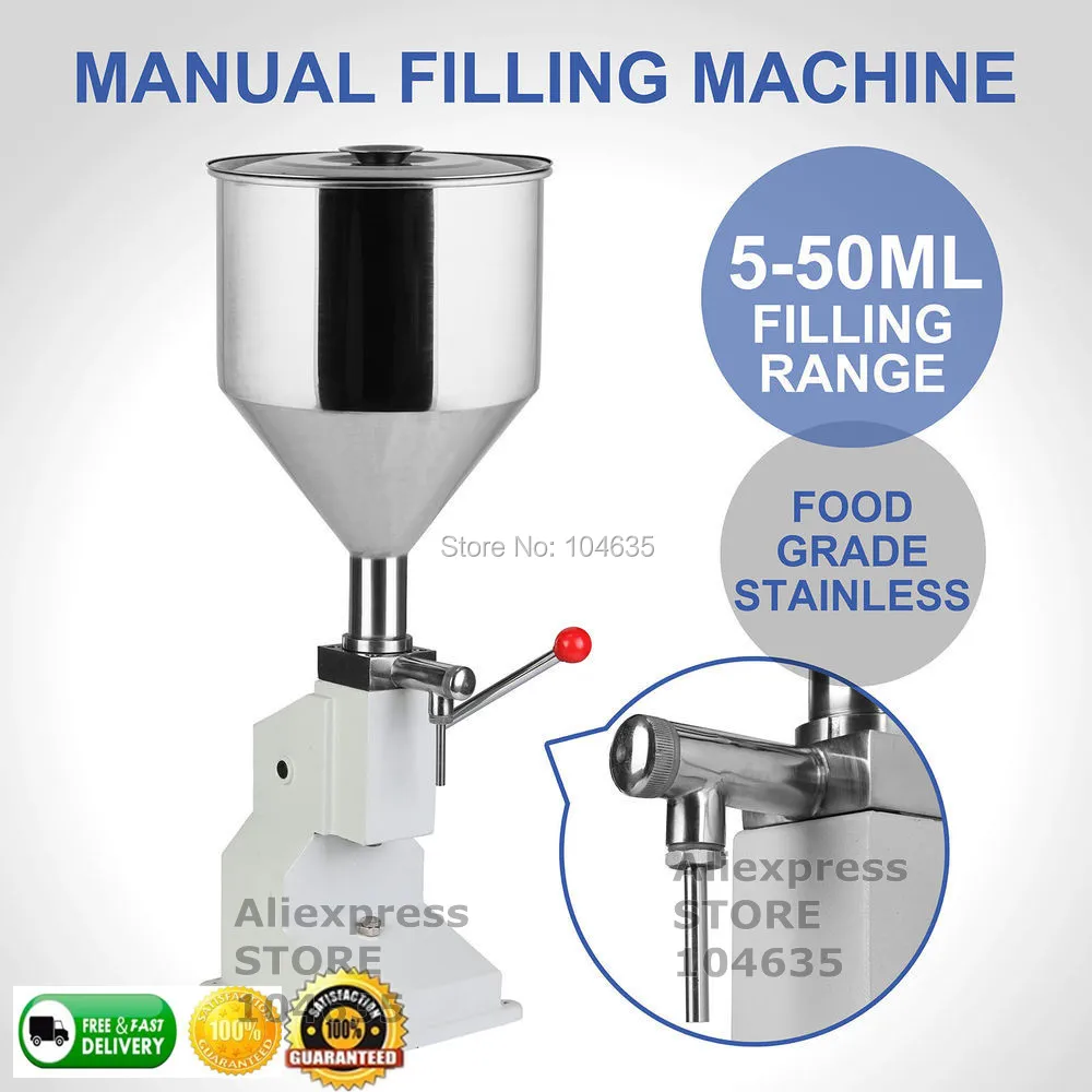 Free shipping! Best Price High Quality NEW A03 Manual Cream Paste Soap Juice Honey Filling Machine 5-50ML