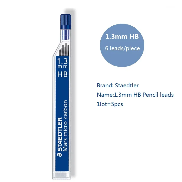 Staedtler 771 1,3 мм механический карандаш автоматический карандаш или подходящий карандаш для офиса и школы - Цвет: 5pcs pencil leads