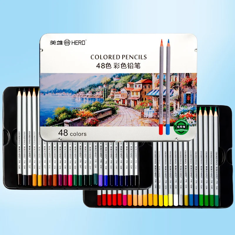 Non-toxic colored pencils profesional set Lead-free 24364872 color pencil For kids Drawing Painting fine Colour Coloring book (5)