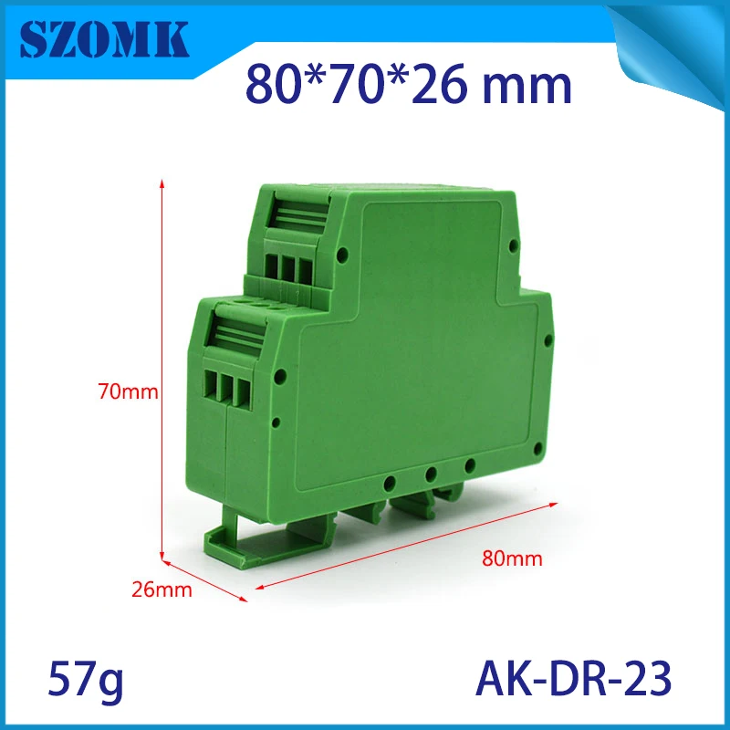1 шт./лот пластиковый din-рейку чехол ip 54 распределительный корпус Электронный чехол 80*70* мм электронный din-рейку настенное крепление чехол терминал