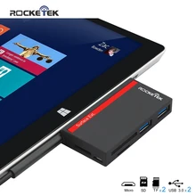 Rocketek USB 3,0 мульти 5 в 1 устройство чтения карт памяти Адаптер для SD/TF micro SD Microfoft Surface Pro 3/4/5/6 концентратор ноутбук компьютер