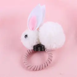 Сладкий мультфильм эластичные резинки для волос 3D кролик cartoonbaby девушка волосы кольца Красивая повязка для волос кольца diademas ninas 3de07