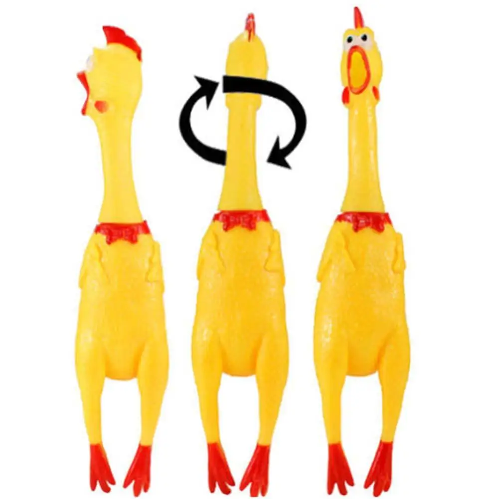 Новинка Кричащие резиновая курица Squeeze игрушки 16 см звук игрушка для детей с синдромом дефицита внимания и Гиперактивностью детская и взрослая игрушка антистресс Shrilling желтые цыплята