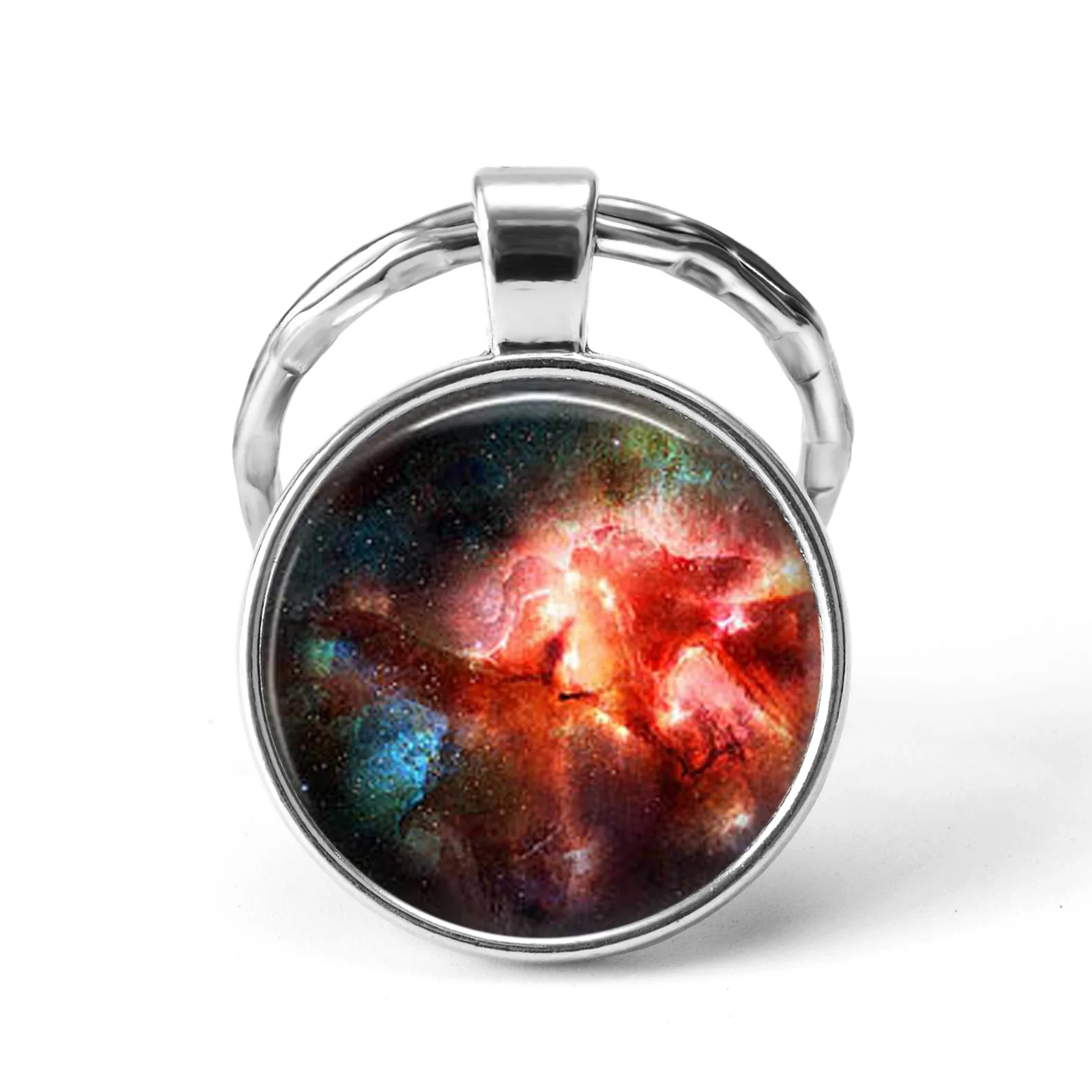Брелок для ключей Universe Galaxy Nebula модный милый круглый брелок с подвеской в виде