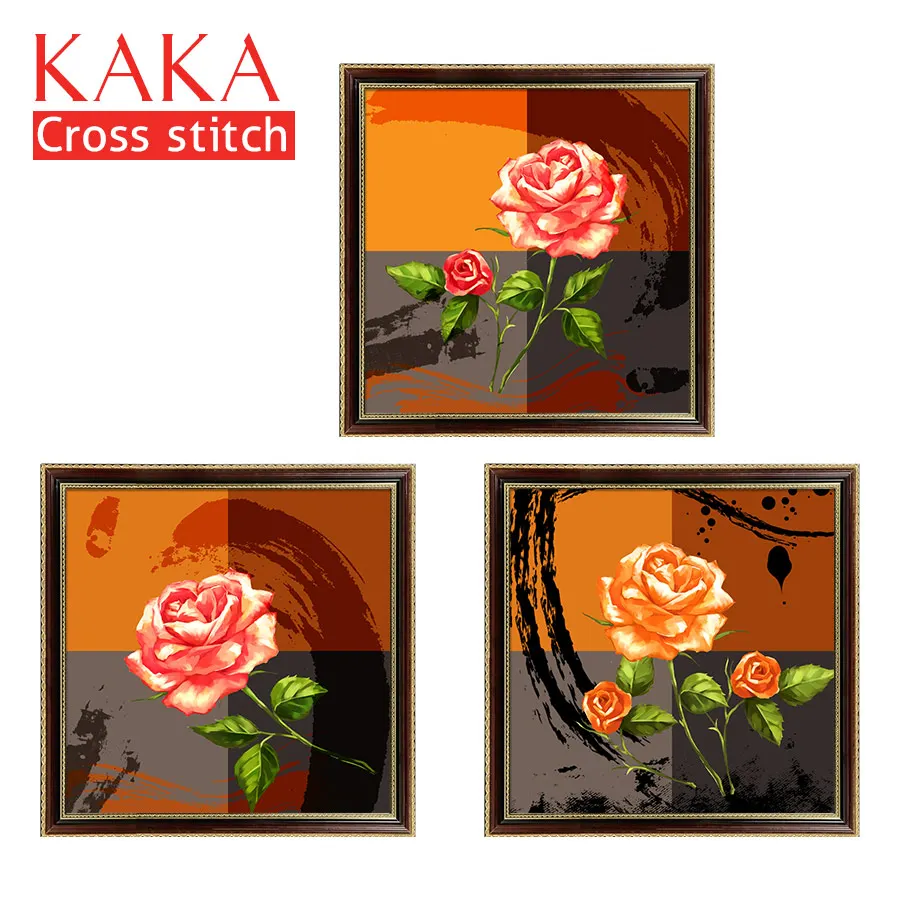Cross stitch kits Embroidery needlework sets with printed pattern 11CT-canvas for Home Decor Painting Flowers Full NCKF133 | Дом и сад
