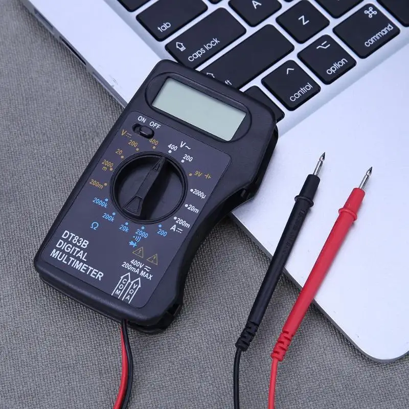 DT83B карманный цифровой мультиметр мини ультра-тонкий амперметр вольтметр напряжение тока ом метр емкость батареи тест электрические инструменты