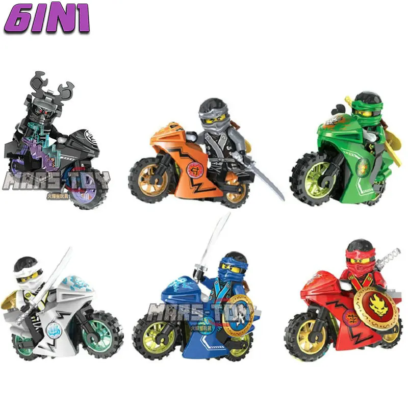 

NINJA Movie Action Figures Tornado Motorcycle Set Lloyd Cole Zane Building Block LegoINGly Ninjagoes Toys Gifts 2018
