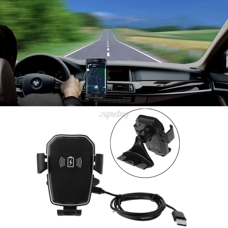  Auto Qi Drahtlose Ladegerät CD Montieren 360 Grad Drehbare Halter für iPhone X 8 Samsung S8 Whosale