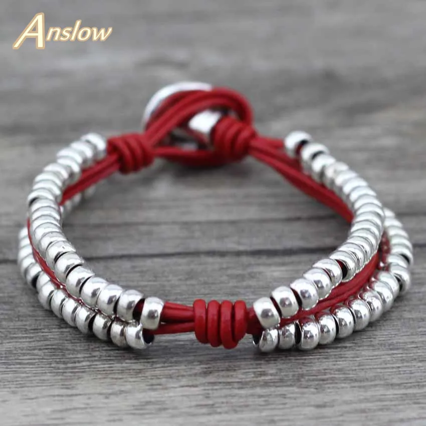 

Anslow New Design Fashion Jewelry Leisure Retro Multi-layer Bracelet Zinc Alloy Beads Handmade DIY Bangles Bracelet LOW0470LB