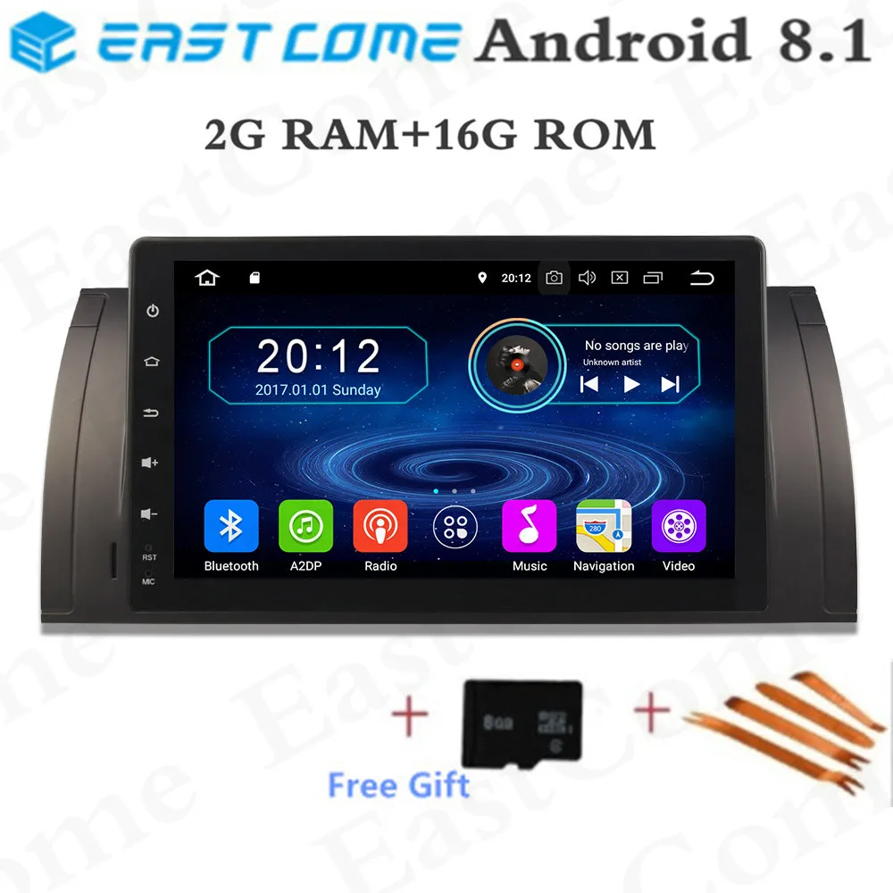 

Quad Core Android 8..1 4Core 2GB RAM Car DVD Player For BMW 5 Series X5 E53 E39 E39 M5 GPS Navigation Radio Stereo TPMS DAB+