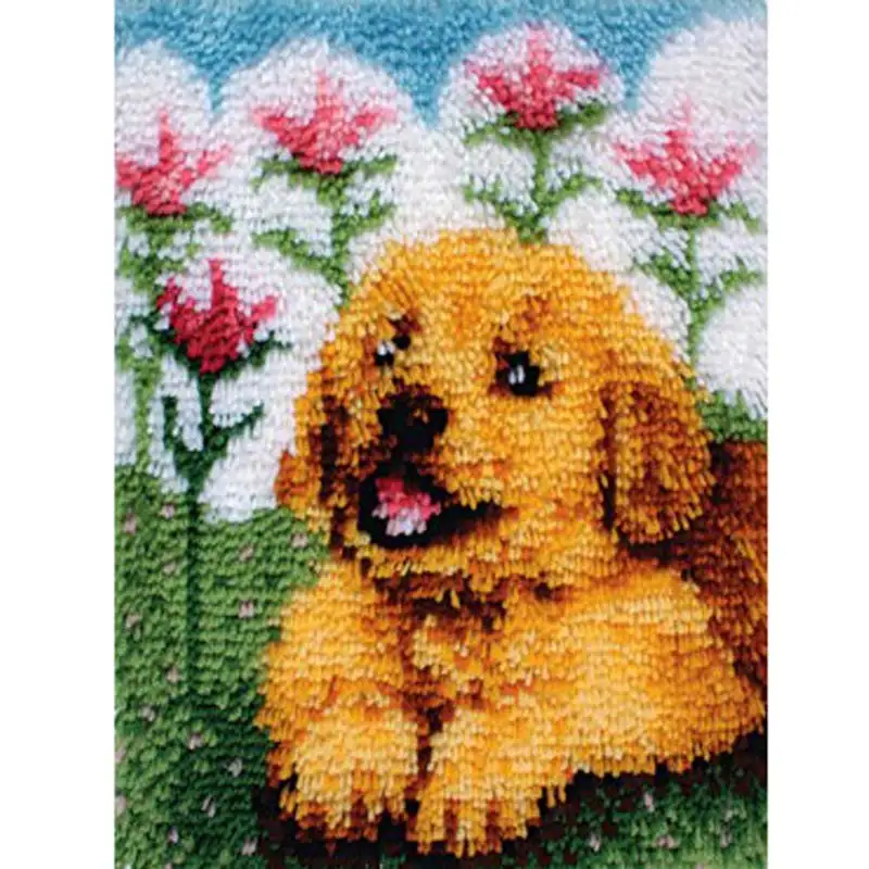 

DIY Kits Unfinshed 3D double-dip cloth embroidered carpet / Snail carpet stitch / carpet cross stitch Santa 2 cats ZD160