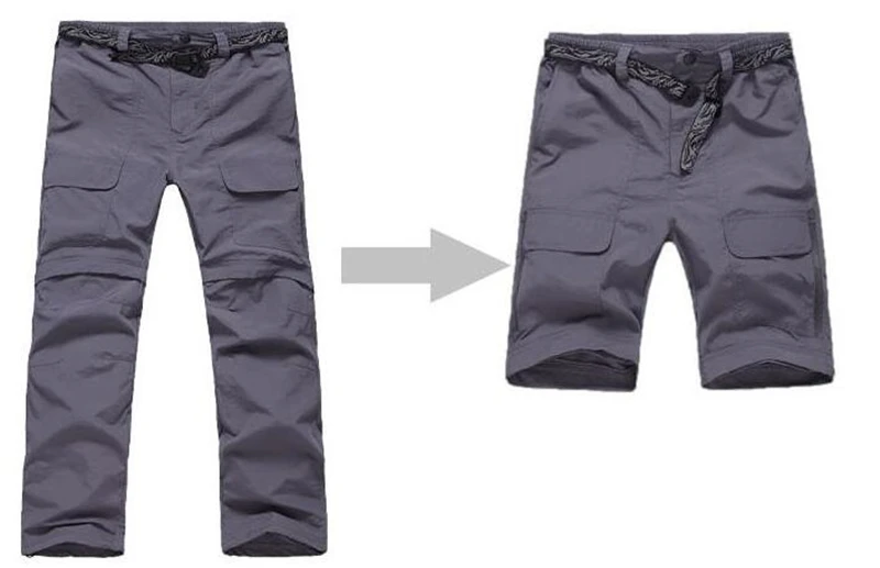 Мужские летние съемные быстросохнущие брюки Съемная дышащая УФ-Защита водонепроницаемые брюки мужские военные тактические брюки карго