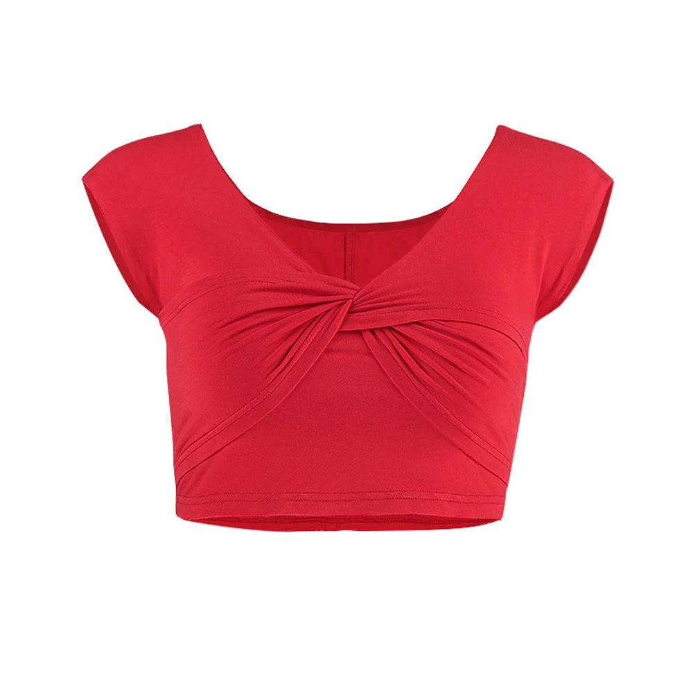 XUANSHOW летние топы корректирующие Sexy Глубокий V трикотажные футболки короткий рукав крест с открытыми плечами для женщин вечерние топы