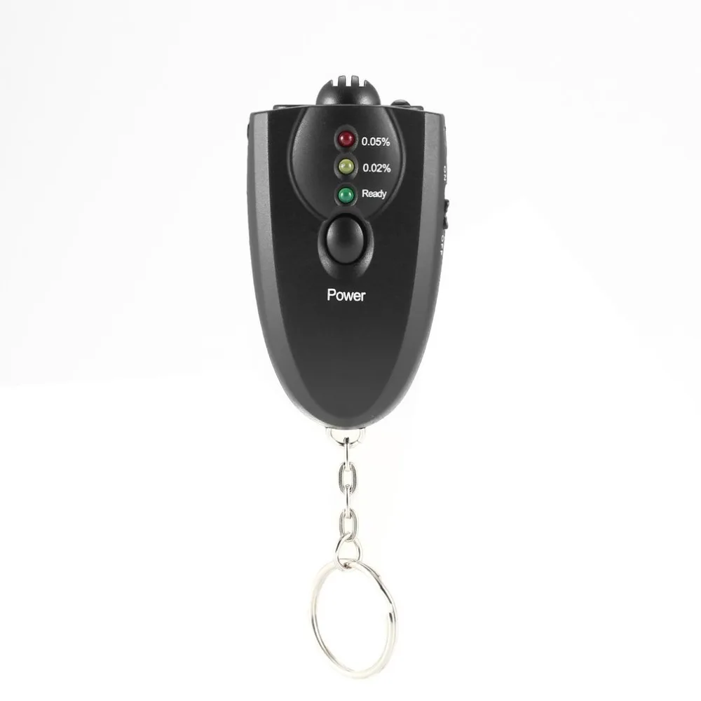 

Portable Mini LED Alcohol Breath Tester Breathalyzer Alcohol Analyzer Keychain Design LED Light Alcohol Diagnostic Tester Tool