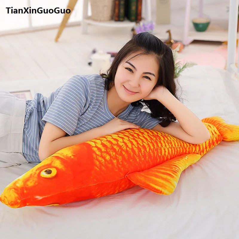 stuffed toy font b cute b font red carp large 120cm fish plush toy soft doll