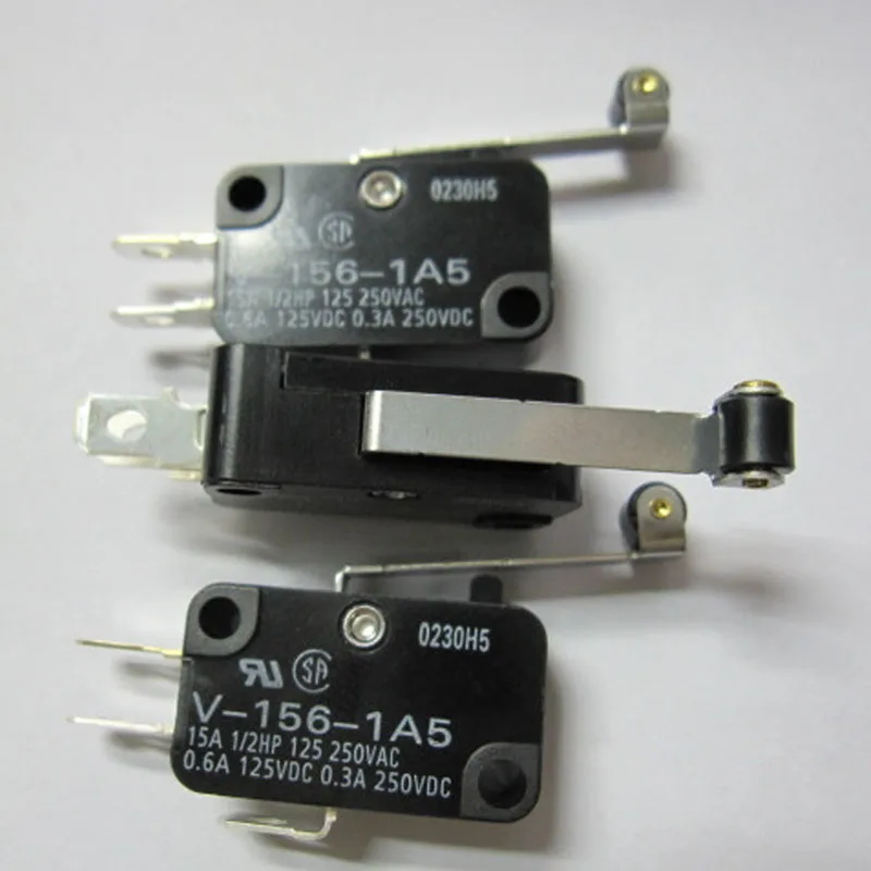 10pcs Mini Micro Switch, 3 Pins Micro Limit Switch 5a 250v Roller Lever Arm Momentary Switch For Test Instrument