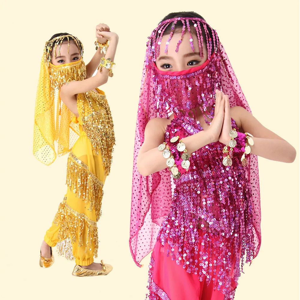 Tassel Sequin Girls Belly Dance Costume Children Belly Belly Dancing